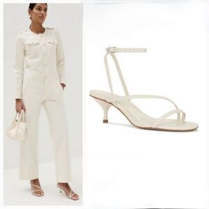 SCHUTZ Helene Kitten Heel in Deluxe Nappa Pearl